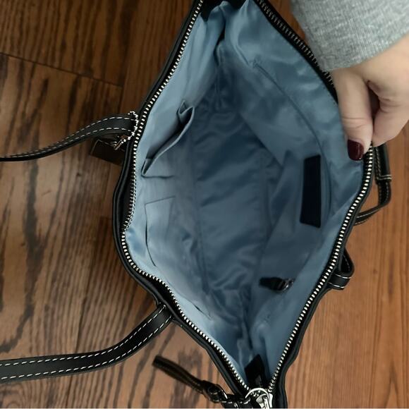 Vintage Coach Leather C Stitch Monagram Bag - Picture 6 of 8